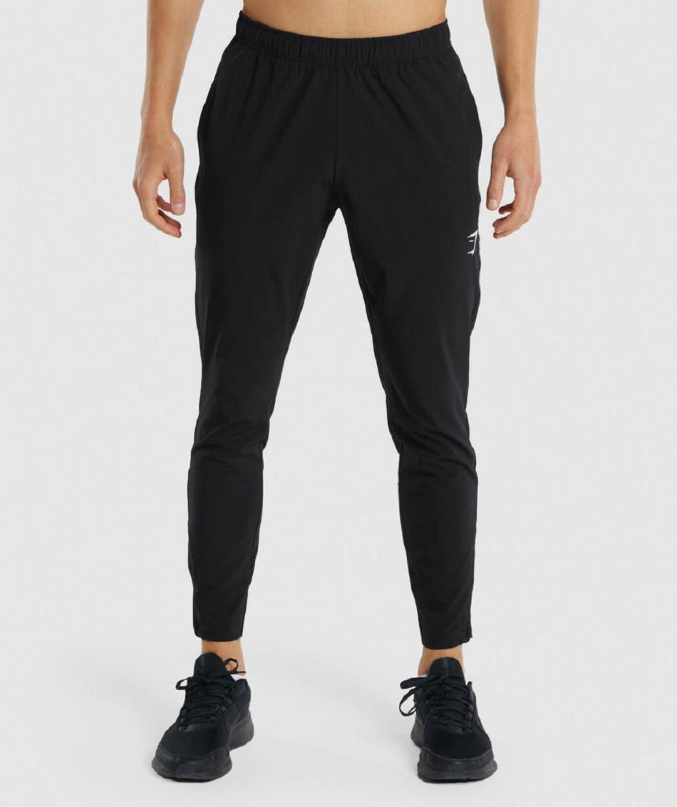 Spodnie Do Biegania Męskie Gymshark Arrival Woven Czarne | PL 3326TCE